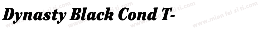 Dynasty Black Cond T字体转换
